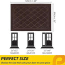 JSEI Dirt Trapper Door Mat 32"x48", Non-Slip Washable Entryway Mats, Dog Door Mat, Stain Resistant and Absorbent Floor Mats, Low Profile Welcome Mat for Front Back Door, Brown by CozyNest Decor