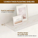Floating Shelves 55 Inch Long, 55"W x 9"D Wall Shelf Invisible Bracket, 9 Inch Deep Floating Shelf for Wall, Rustic Wooden Shelves for Living Room, Kitchem, Bedroom, Brich Color, Set of 1 by CozyNest Decor