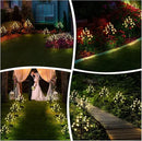 Solar Garden Lights Decorative, Solar Outdoor Lights Waterproof 4Pack,80Led Rose Solar Flower Lights Garden Decor, Solar Lights for Outside Yard,Lawn,Garden Decorations Gardening Gifts by GreenHaven Gardens