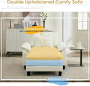 URRED Modular Sectional Sofa Comfy Cloud Couch, Modern Chenille Sofa Sleeper Deep Seat Couches with Ottoman/Pillows for Living Room (White, 53''- Ottoman) by CozyNest Decor