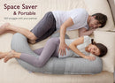 Momcozy Pregnancy Pillows, Original F Shaped, with Air Layer Cover, Grey by TinyTreasures Baby Boutique