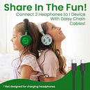 Puro Sound Labs JuniorJam Plus Volume-Limiting Wireless Bluetooth Headphones for Kids, Secure Audio with Adjustable On-Ear Design, 22-Hour Battery, Ideal for Tablets, Smartphones & PCs - Green by TinyTreasures Baby Boutique