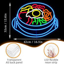 LISIGNVE Bibimbap Neon Sign USB Korean Food Led Light Up Sign Korean Bibimbap Neon Light for Restaurant Kitchen Diner Room Business Wall Decor(16.5”*12.6”) by CozyNest Decor