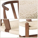 POLY & BARK Weave Dining Chair – Mid-Century Modern Wishbone Dining Chair with Arms, Solid Wood Frame, Indoor Use – Walnut – Single - Ideal for Dining Room, Kitchen or Stylish Accent Setting by CozyNest Decor