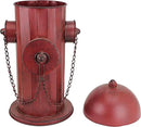 Design Toscano Fire Hydrant Statue Puppy Pee Post and Pet Storage Container, Indoor/Outdoor, Medium 18 Inch Tall, Metal, Rustic Red Paint by GreenHaven Gardens