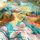 MSGKV Boho Throw Blanket for Couch and Sofa Cotton Blankets for Living Room Bedroom Reversable Florals Throw 60"x80" Breathable Cozy Blankets by CozyNest Decor