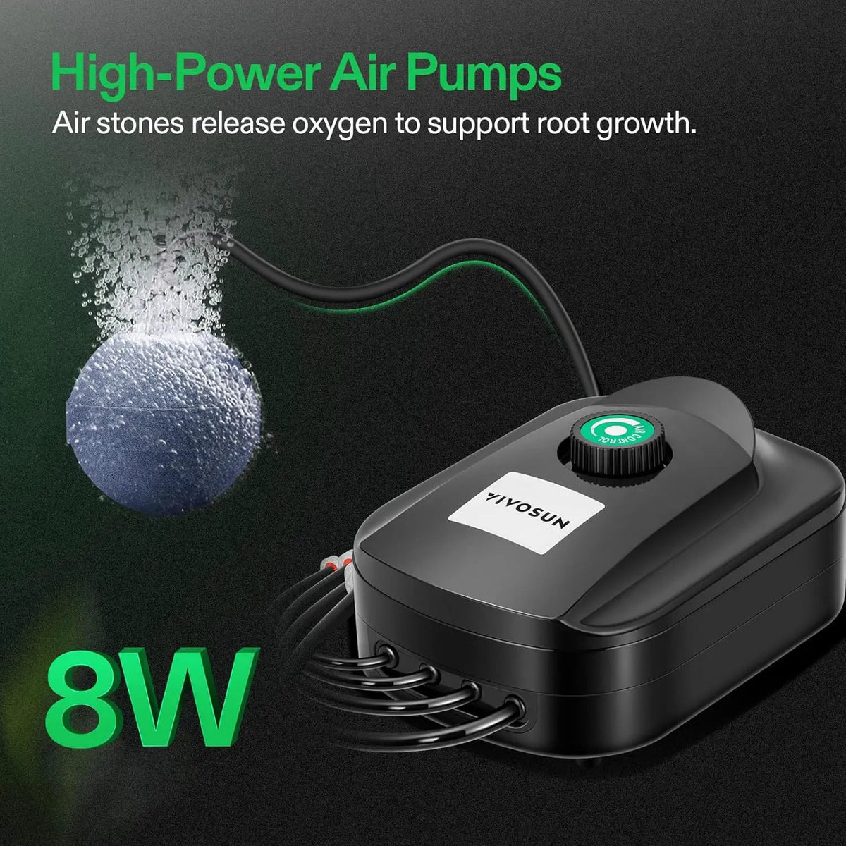 VIVOSUN DWC Hydroponics Grow System with Top Drip Kit, 5-Gallon Deep Water Culture, Recirculating Drip Garden System with Multi-Purpose Air Hose, Air Pump, and Air Stone (2 Buckets + Top Drip Kit), photo 3 of 6