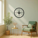 pluviart Rain Minimalist Metal Wall Clock, Modern Black Metal Wall Clock, Silent Non-Ticking Decorative Clock for Living Room, Kitchen, Office, Industrial-Style Wall Decor, Easy to Hang (26,8") by CozyNest Decor