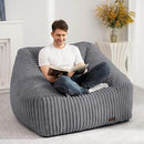 HABUTWAY Bean Bag Chair, Giant Bean Bag Chairs for Adults and Kids, Bean Bag Sofa, Lazy Floor Sofa, Faux Fur Beanbag Chair with Armrests for Living Room Bedroom (Grey) by CozyNest Decor
