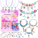 AIPRIDY Charm Bracelet Making Kit,Unicorn Mermaid Crafts Gifts Set Can Inspires Imagination and Creativity,Jewelry Making Kit Perfect Gifts for Girls 5-12 Years Old (72 Pieces Rose) by TinyTreasures Baby Boutique