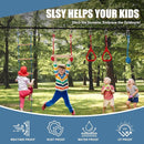 Slsy 60FT Ninja Warrior Obstacle Course with 10 Obstacles, Ninja Slackline Kit for Kids, Durable Playset Equipment for Boys & Girls with Monkey Bar, Swing, Climbing Ladder & Net by TinyTreasures Baby Boutique