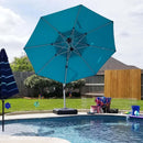 PURPLE LEAF 11 Feet Patio Umbrella Outdoor Round Umbrella Large Cantilever Umbrella Windproof Offset Heavy Duty Sun for Garden Deck Pool Patio, Turquoise Blue by GreenHaven Gardens