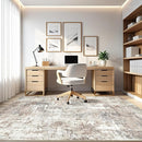 6x9 Area Rugs Washable Rug: Large Abstract Modern Soft Stain Resistant Indoor Floor Non Slip Accent Carpet for Living Room Bedroom Nursery Playroom Dining Room Office Dorm Home House Decor- Brown by TinyTreasures Baby Boutique