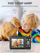 Digital Camera, Camkory FHD 1080P Kids Camera 44MP Point and Shoot Digital Cameras with 32GB SD Card, 16X Zoom, Two Batteries, Lanyard, Compact Small Camera for Kids Boys Girls by TinyTreasures Baby Boutique