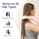 Crave Naturals Glide Thru Hair Brush - Detangler Brush for Curly, Straight, Wet or Dry Hair - Gentle Detangling Brushes for Adults, Kids, Toddlers - Hair Accessories for Women - 7.5x3 Soft Hazy Swirl by TinyTreasures Baby Boutique