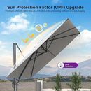 PURPLE LEAF 9 FT Cantilever Patio Umbrella Outdoor Aluminum Offset Square Umbrella with 3 Years Fade Resistance Recycled Fabric and 360-degree Rotation for Deck Pool Garden, Pebble Grey by GreenHaven Gardens