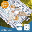 Picnic Blankets Extra Large - Beach Blanket Waterproof Sandproof with Shoulder Strap, Machine Washable, Outdoor Blanket with Stakes for Grass Concert, Park, Lawn,Travel,Spring Summer. Navy by TinyTreasures Baby Boutique