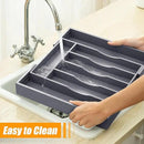 Kitchen Silverware Drawer Organizer and Storage Bamboo Wood Cooking Utensil Holder Cutlery Knife Jewelry Spice Rack Spoon Fork Multi Cabinet Organization Bathroom Counter Expandable Adjustable Tray by CozyNest Decor