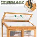 MCombo 2-Tier Wooden Cold Frame Garden Greenhouse Raised Flower Planter Shelf Bed Protection 6057-0160 (Orange)
