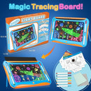 Magic LED Drawing Board for Kids, Toys for Boys Ages 5-7, Light Up Tracing Pad with 9 Double-Sided Cards, 6 Washable Pens, Glow Up Toys for Kids 4-6 Year Old Christmas Birthday Gifts by TinyTreasures Baby Boutique