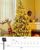 Brightown Solar Christmas Snowflake String Lights 50 LED 31 FT Outdoor Waterproof Snowflake Fairy Lights with 8 Lighting Modes for Christmas Party, Tree, Room, Garden, Patio, Yard, Home, Warm White by GreenHaven Gardens