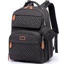 BabbleRoo Diaper Bag Backpack, Travel Backpack with Changing Pad, Pacifier Case & Stroller Straps, Multifunction, Waterproof, Unisex – Black by TinyTreasures Baby Boutique