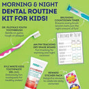 MOUTHWATCHERS Soft Kids Toothbrush, 2 Manual Flossing Toothbrushes and 2 Strawberry Fluoride Free Toothpastes, 3 oz, Gift Set, by Dr. Plotka's by CozyNest Decor