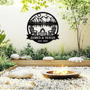 Personalized Camping Signs Custom Outdoor Campfire Metal Sign Custom Mountain Campfire Sign Family Name Sign Personalized Camping Gifts Fire Pit Cabin Campsite Sign(Campfire) by CozyNest Decor