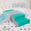 ECR4Kids SoftZone Junior Mix n' Match Step, Beginner Playset, Emerald, 2-Pack by TinyTreasures Baby Boutique