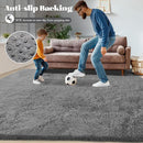 8x10 Area Rug for Living Room: Fluffy Shag Soft Washable Rugs Large Fuzzy Plush Indoor Carpet for Bedroom Nursery Playroom Kids Girls Boys Room (Grey, 8'x10') by TinyTreasures Baby Boutique