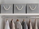 StorageWorks Storage Baskets for Shelves, Foldable Fabric Closet Storage Bins with Handles, Fabric Storage Bins Clothes Organizer, Gray, 3-Pack, Extra Large by TinyTreasures Baby Boutique