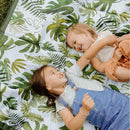 Little Unicorn 5'x7' Outdoor Family Picnic & Beach Blanket | Durable & Water-Resistant Fabric | Compact Fold & Easily Wipes Clean | Zipper Pocket (Tropical Leaf) by TinyTreasures Baby Boutique