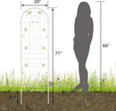 LZRS 2 Pack 71x20in Rustic Iron Arch Decoration Garden Trellis with Black Metal Coating – Perfect for Supporting Climbing Plants Outdoor, Roses, Vines, Flowers, and Vegetables. by GreenHaven Gardens