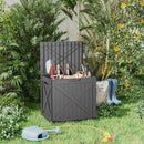 32 Gallon Deck Box Large Outdoor Storage for Patio Furniture,Outdoor Cushions,Garden Tools and Pool Supplies,Waterproof,Resin,Lockable(Black) by CozyNest Decor