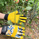 Cowhide Leather Thorn Proof & Puncture Resistant Gardening Gloves for Women and Men, Touchscreen Compatible Working Gloves for Weeding, Digging, Planting, Gardening Gifts for Women (Large) by GreenHaven Gardens