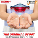 Force1 Scoot Combo Hand Operated Drone for Kids or Adults - Hands Free Motion Sensor Mini Drones, Easy LED Indoor Rechargeable UFO Flying Orb Ball Drone Toys for Boys and Girls (Red/Blue) by TinyTreasures Baby Boutique