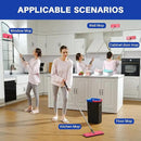 JOYMOOP Mop and Bucket Set for Home, Hands-Free Self-Cleaning System, with 3 Reusable Microfiber Mop Pads, Suitable for Floor Cleaning and Wall Cleaner - Black+Red+Slate Blue by CozyNest Decor