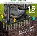 Lawn Aerator Tool - Grass & Soil Aerator for Lawn & Yard Care, Durable Manual Lawn Aerator for Healthy Grass, Compact Soil & Easy-to-Use Spike Plug Aerator by GreenHaven Gardens