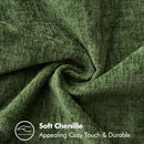 MIULEE Pack of 2 Christmas Pillow Covers 26x26 Inch Moss Green Farmhouse Decorative Throw Pillow Covers with Stitched Edge Soft Chenille Solid Dyed Couch Pillow Covers for Sofa Bed Living Room by CozyNest Decor