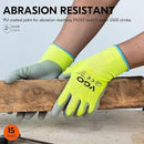 Vgo... 15-Pairs Safety Work Gloves, Gardening Gloves, Polyurethane Coated, Dipping Gloves, Latex Free (Size L, Yellow, PU2103) by GreenHaven Gardens
