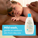 Aveeno Baby Healthy Start Nourishing Newborn Wash, Hypoallergenic Baby Body Wash with Prebiotic Oat Gently Cleanses Delicate Newborn Skin, Fragrance-Free, Tear-Free, Paraben-Free, 8 fl. oz by TinyTreasures Baby Boutique