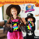 ZMLM Rainbow Scratch Party Favors Kids: Birthday Gifts Toy Bulk Scratch Art Notebook 24 Pack Birthday Goodie Bags Stuffers Girls Boys Art Craft Pad Classroom Prizes School Teacher Supplies (Halloween) by TinyTreasures Baby Boutique