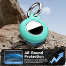 Upgrade Waterproof 2 Pack Airtags Holder with Apple Airtags Keychain, Hard PC Air Tag Case, Anti-Scratch & Shock Air tag Holder, Men's Women's Keyrings & Keychains -Black+Mint Green by TinyTreasures Baby Boutique
