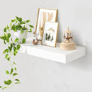 Deep Floating Shelves for Wall | 24 Inch Wide x 12 Inch Deep White Floating Shelves | 24W x 12D Rustic Wood Wide Wall Shelves | Bookshelf Laundry Shelf TV Shelf by CozyNest Decor