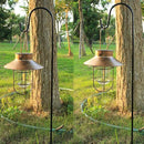 2 Pack Solar Lanterns, Outdoor Hanging Lights Metal with Shepherd Hook Warm White Edison Bulb Design for Garden and Birthday Gifts for Mom Grandma Wife ( Copper) by CozyNest Decor