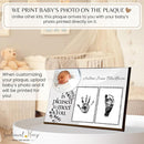 Inkless Hand and Footprint Kit, Baby Keepsake Plaque & Baby Shower Gifts - Ideal as Mom To Be Gift, Nursery Picture Frames, Clean Touch Hand and Footprint Kit (Style 1 - Design 5) by TinyTreasures Baby Boutique