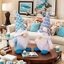 Summer Gnomes Decorations, Beach Gnome Plush Decor for Home Ocean Day Gnomes Tiered Tray Decor Handmade Tomte Swedish Nisse Scandinavian Elf Dwarf,Birthday Gnome Gifts, White by CozyNest Decor