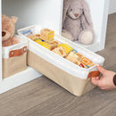 OrganiHaus Narrow Storage Bins 15x06in, Small Closet Bins for Shelves, Bathroom Storage Baskets for Shelves, Narrow Baskets, Fabric Organizer with Handles, Toilet Paper Organizer - 2 Pack, Beige by TinyTreasures Baby Boutique