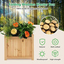 GRAFFY Raised Garden Bed, Folding Wood Planter Box w/Removable Bottom & Drainage, Indoor Outdoor Square Elevated Planter for Flower Herb Vegetable Fruit, Plant Container for Grass Lawn Patio Backyard by GreenHaven Gardens