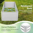 Giantex 6x3x2ft Raised Garden Bed, Large Metal Elevated Rectangular Planter Bed, 271 Gallon Capacity, Outdoor Planting Garden Box for Vegetable Flower Herb Grow (Silver) by GreenHaven Gardens